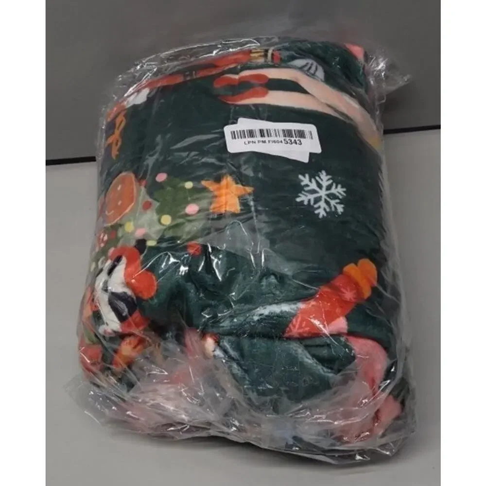 Nutcracker Christmas Throw Blanket- Ultra Soft, Green 50x60” New